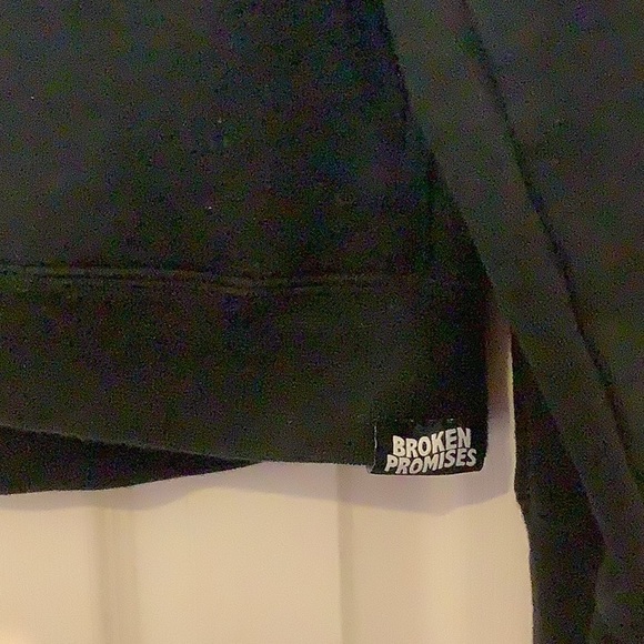 Black graphic hoodie “Don’t get emotional it’s only broken promises” - Picture 3 of 5